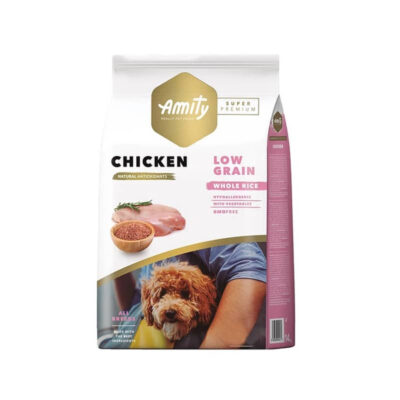 amity-low-grain-chicken-adult Amity chicken adult low grain 14 Kg