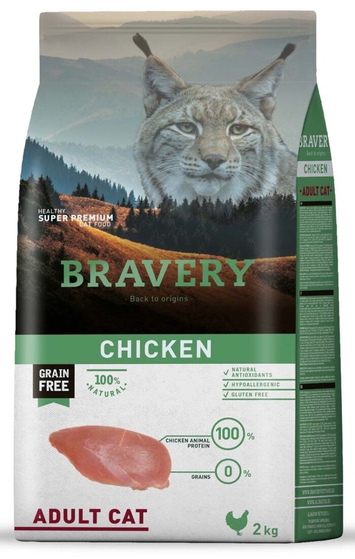 Chicken adult cat 2 kg Bravery chicken adult cat 2 kg