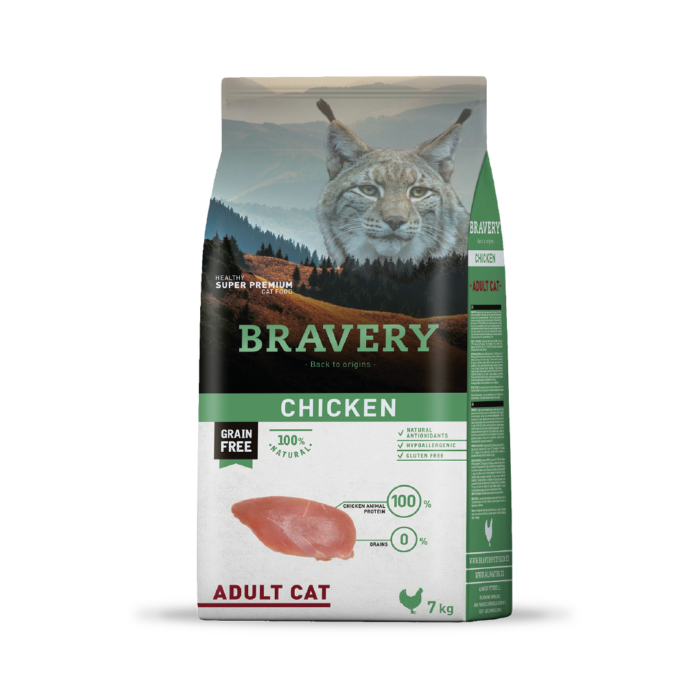 Chicken adult cat 7 kg Bravery chicken adult cat 7 kg