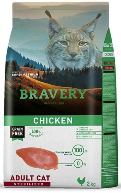 Chicken adult cat sterilized 2 kg Bravery chicken adult cat sterilized 2 kg