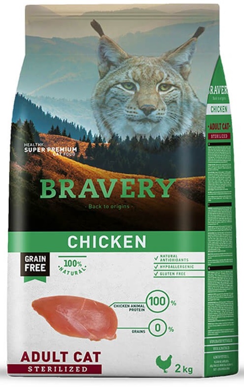 Chicken adult cat sterilized 2 kg Bravery chicken adult cat sterilized 2 kg