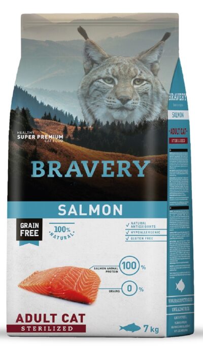 Salmon adult cat sterilized 7 kg Bravery salmon adult cat sterilized 7 kg
