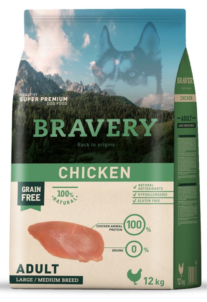 Chicken adult large-medium breeds 12 kg Bravery chicken adult large/medium breeds 12 kg