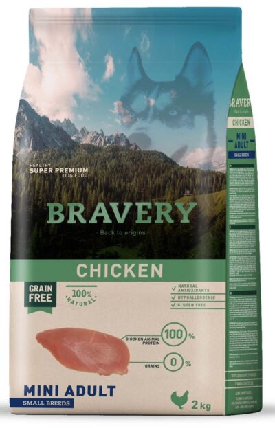 Bravery chicken mini adult small breeds 2 kg