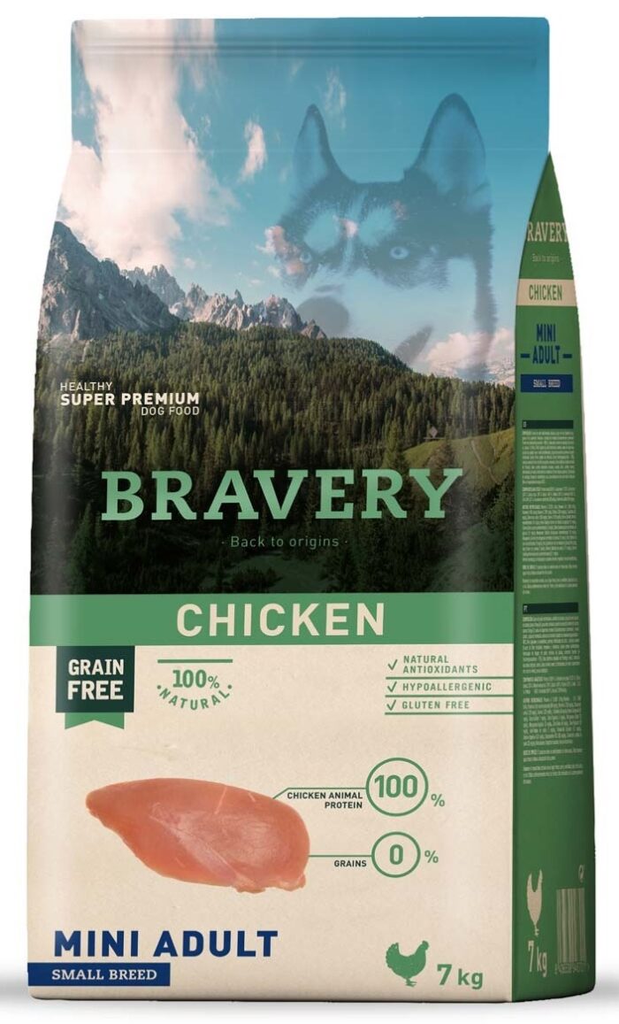 Bravery chicken mini adult small breeds 7 kg