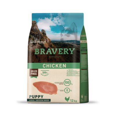 Chicken puppy large-medium breeds 12 kg Bravery chicken puppy large/medium breeds 12 kg