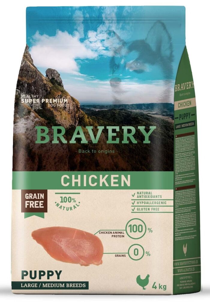 Chicken puppy large-medium breeds 4 kg Bravery chicken puppy large/medium breeds 4 kg