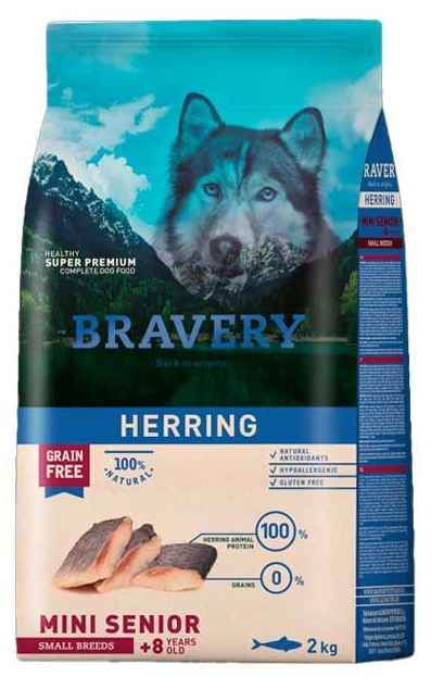 Bravery herring mini senior small breeds 2 kg