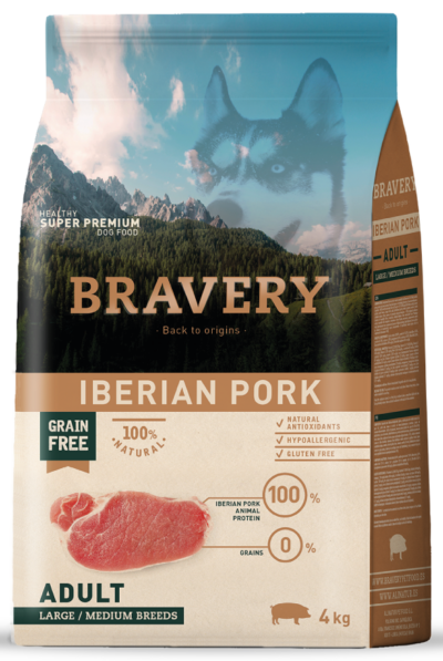 Bravery iberian pork adult large/medium breeds 4 kg