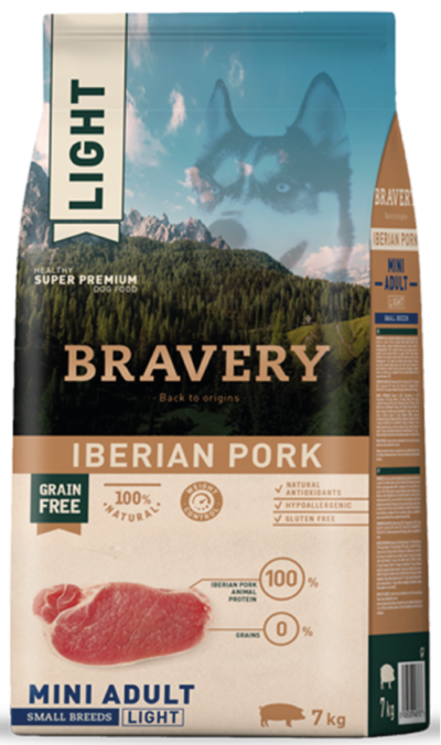 Bravery iberian pork light mini adult small breeds 7 kg