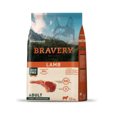 Lamb adult large medium breeds 12 kg Bravery lamb adult large/medium breeds 12 kg