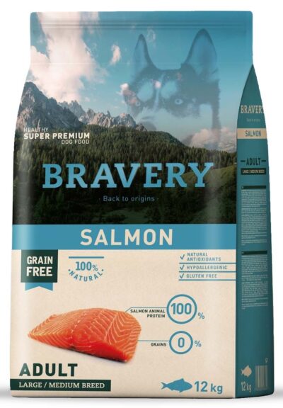 Salmon adult large-medium breeds 12 kg Bravery salmon adult large/medium breeds 12 kg