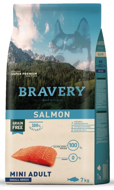 Bravery salmon mini adult small breeds 7 kg