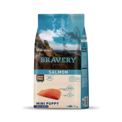 Salmon mini puppy small breeds 7 kg Bravery salmon mini puppy small breeds 7 kg