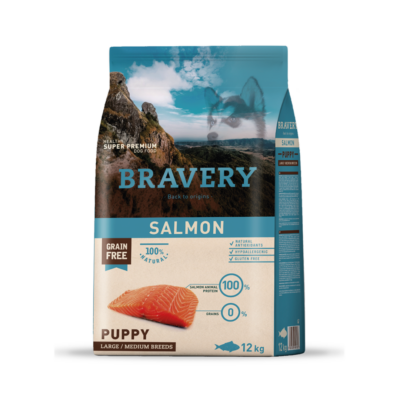 Salmon puppy large-medium breeds 12 kg Bravery salmon puppy large/medium breeds 12 kg