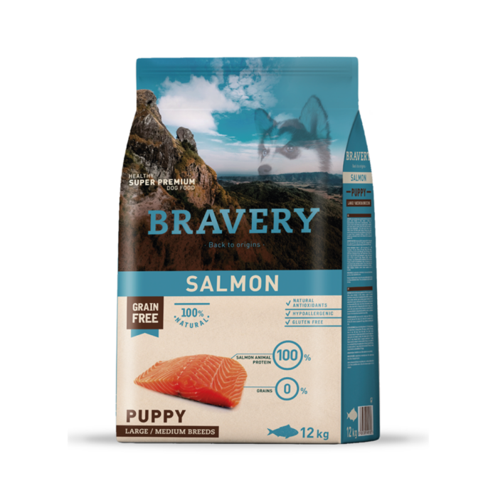 Salmon puppy large-medium breeds 12 kg Bravery salmon puppy large/medium breeds 12 kg