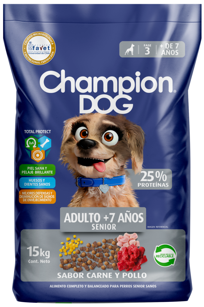 Champion dog adulto +7 años senior 18 kg