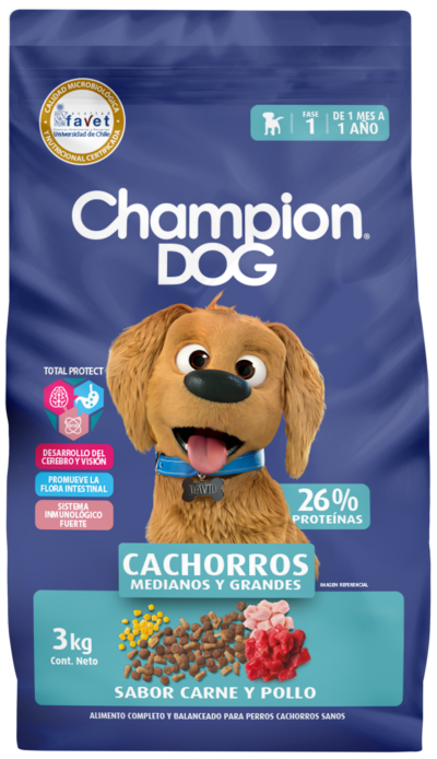 Cachorros medianos y grandes 18 kg Champion dog cachorros medianos y grandes 18 kg