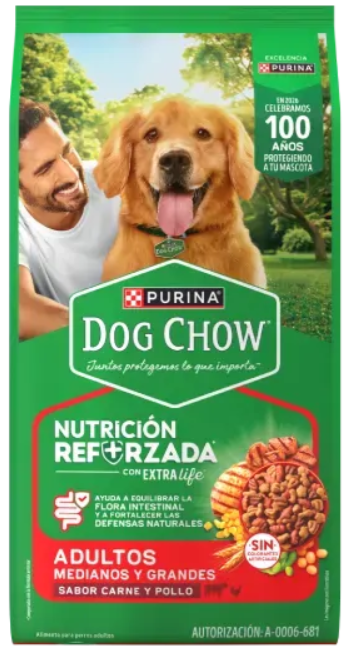 Dog chow adultos medianos y grandes 16,5 kg
