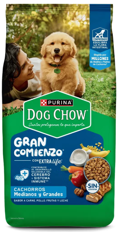 Dog chow cachorros medianos y grandes 16,5 kg